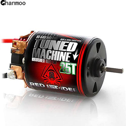 RC Car Motor Waterproof 540 Brushed Motor 15T 25T 35T 45T 55T 80T for 1/10 RC Crawler Car Axial SCX10 Scx24 Traxxas TRX4 AXI03007 90046 D90 Redcat Gen8 RC Monster Short Truck Car Boat (25T) - style: 25T