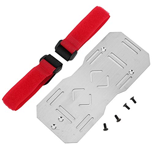 RC Car Battery Mount, Secure Fixing Stainless Steel Tray with Nylon Tie for RC Crawler Off-Road Enthusiasts and Model Builders