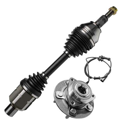 Detroit Axle - 4WD Front CV Axle Kit 2012-2018 Ram 1500 | 2013 2014 2015 2016 2017 CV Axle Wheel Bearing Hub Assembly Replacement - size: 2WX34496/Pair