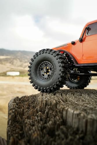 LGRP® FIFTEEN52® TURBOMAC HD Series 1.0" Beadlock Wheels, (Satin Black), 28mm (1.1") x 31mm x 13mm (4 Wheels Per Order) Compatible with 1/24 Scale RC Axial SCX24, Element, Enduro, URUAV, LGF52202
