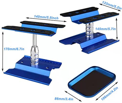 RC Car Work Stand Aluminum Repair Workstation, 360 Rotate, Suitable for 1/8, 1/10, 1/12, 1/16 Scale RC Cars