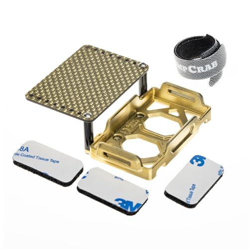 Battery Tray & ESC Receiver Tray, Double Decker Plate for 1/18 RC Crawler TRX4M, Gold - color: Gold