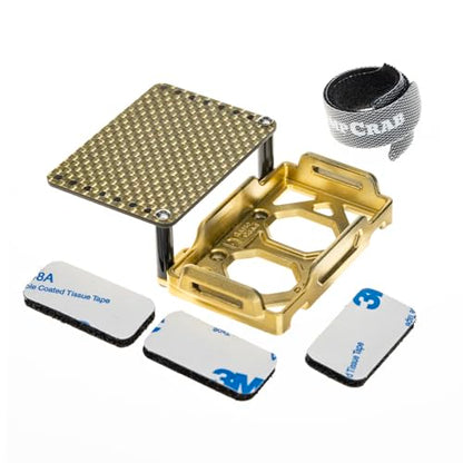 Battery Tray & ESC Receiver Tray, Double Decker Plate for 1/18 RC Crawler TRX4M, Gold - color: Gold