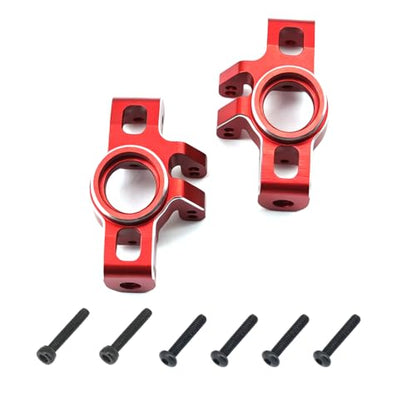 Aluminum Upgrade Parts Set for ARRMA 1/16 Mini Kraton 3S, Front/Rear Upper/Lower Arm, Gearbox Cover, Wing, Steering Link (Red Front Hub/Knuckle Arm) - color: Red Front Hub/Knuckle Arm