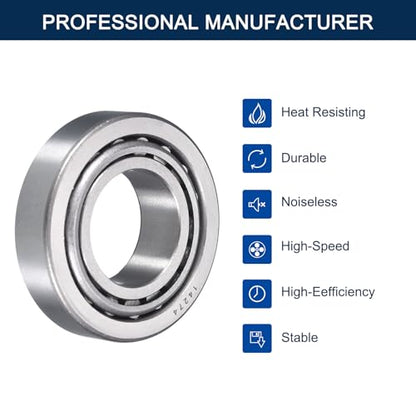 2 Pack 14137/274 Tapered Roller Bearing Cone and Cup Set | 1.375" Bore 2.717" OD 0.7813" Cup Width, Chrome Steel Taper Bearings Set, ABEC-3 - size: 14137/14274