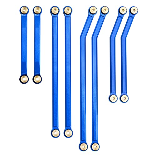 High Clearance Front Links Set for Axial SCX24 Gladiator AXI00005, 8PCS (Blue) - color: Blue