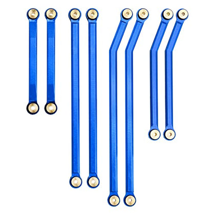 High Clearance Front Links Set for Axial SCX24 Gladiator AXI00005, 8PCS (Blue) - color: Blue