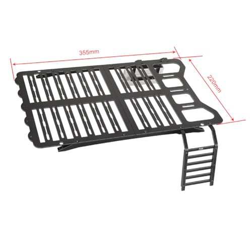 KYX Racing CNC Machined Aluminum Roof Rack Upgrades Parts Accessories for 1/6 RC Crawler Car Axial SCX6