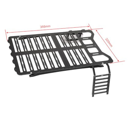 KYX Racing CNC Machined Aluminum Roof Rack Upgrades Parts Accessories for 1/6 RC Crawler Car Axial SCX6