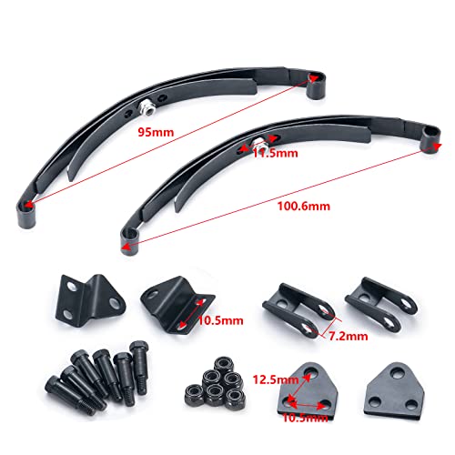 RC Car Steel Leaf Springs Set HighLift Chassis for 1/14 Tamiya RC Tractor Truck Upgrade (Front) - color: Front