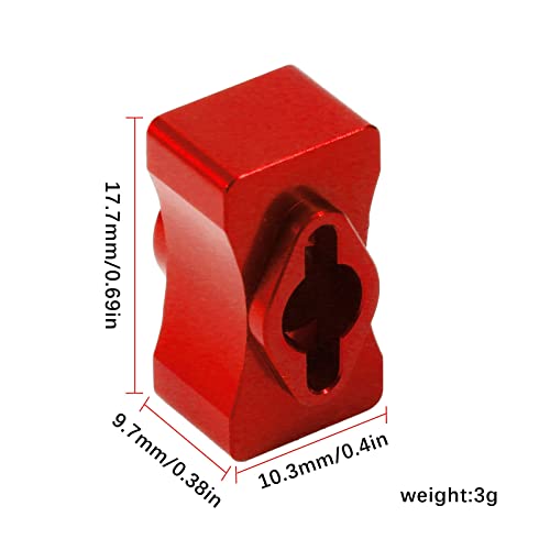 kingsea RC Metal Lock Straight Shaft Differential Posi Locker Spool Upgrade Parts Compatible with Team Associated DR10 Drag Race Car (Red) - color: Red