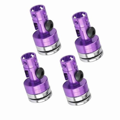 SUNGOOYUE Magnetic Body Post Holder, Aluminum Body Post Mount 4PCS for SCX10 1:10 RC Car, Easy Install, Smooth Metal Finish, Light 26.7g for RC Car Fans (Purple) - color: Purple