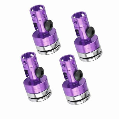 SUNGOOYUE Magnetic Body Post Holder, Aluminum Body Post Mount 4PCS for SCX10 1:10 RC Car, Easy Install, Smooth Metal Finish, Light 26.7g for RC Car Fans (Purple) - color: Purple