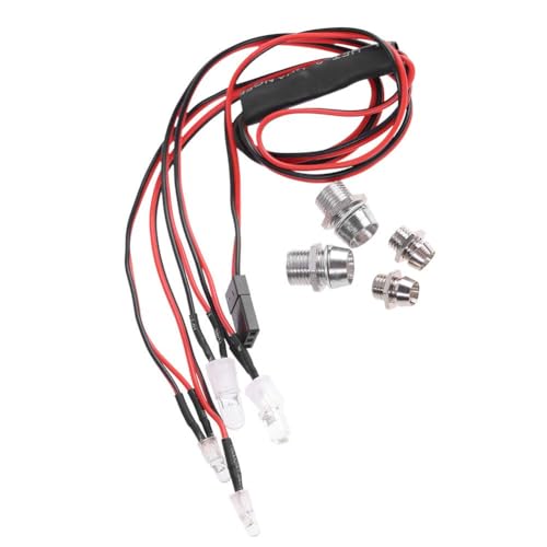 RC Car 4 LED Light Kit, 3-7V DIY Headlight Taillight Light Kit forHSP 1/10 1/8 RC Car Truck