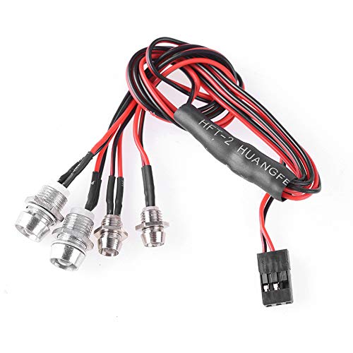 RC Car LED Light, DIY 4 LED Headlight Taillight Light Kit Flashing Light Lamp RC Upgrade Parts Accessories for RC Car Truck