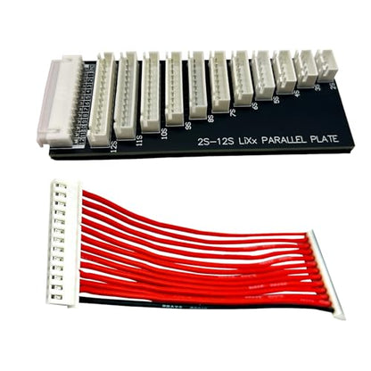 2S-12S Lipo Battery Balance Charger Extend Expansion Board XH Connector Battery Parallel Charging Plate Balance Board for RC Vehicles Lipo Battery iCharger X12