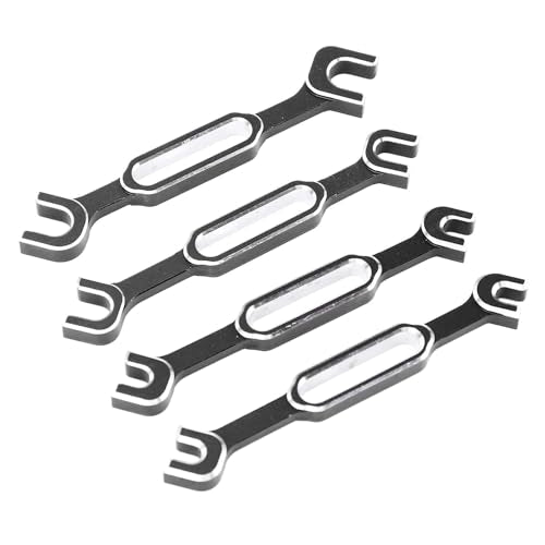 Set of RC Car Maintenance Keys Aluminium Alloy Tensioner Nut Keys for RC Vehicle Repair, Lightweight and Durable for Remote Control Cars, Cars - color: Black