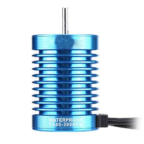 F540 RC Brushless Motor, Sensorless Brushless Motor RC Car Motor 3000KV 4370KV High Torques with 3.175mm Shaft for 1/10 1/12 Truck Crawler (3000KV)