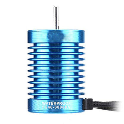 F540 RC Brushless Motor, Sensorless Brushless Motor RC Car Motor 3000KV 4370KV High Torques with 3.175mm Shaft for 1/10 1/12 Truck Crawler (3000KV)