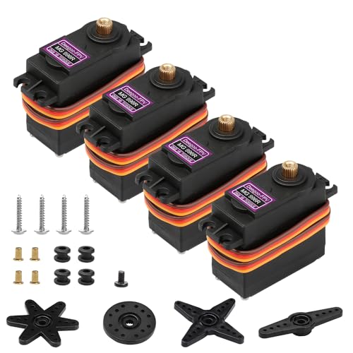 Deegoo-FPV MG996R 55g Metal Gear Digital Servos, 4-Pack | High-torque 55g digital servos with metal gears for RC cars, boats, aircraft, robots and steering mechanisms. - style: MG996R-4pack
