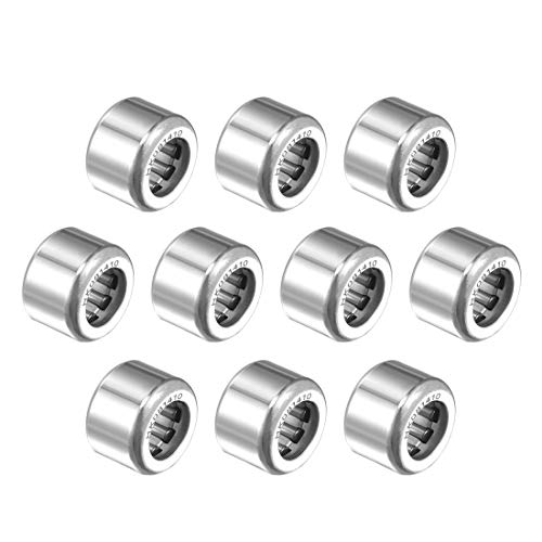 uxcell HK081410 Drawn Cup Needle Roller Bearings, Open End, 8mm Bore, 14mm OD, 10mm Width 3950N Static Load 3800N Dynamic Load 25000rpm Limiting Speed 10pcs - size: 8x14x10mm