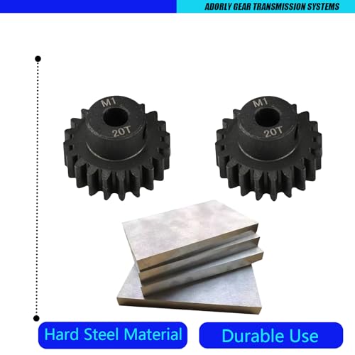 2Pcs Hardened Steel 20T Motor Pinion Gear for Traxxas 1/5 X-Maxx XMAXX 6S 8S 1/6 XRT 1/10 EREVO 2.0 Maxx Upgrade Parts