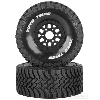 RC Wheels and Tire for 1/8 Maxx Slash 6S Short Course Trucks(102076-4),All-Terrain Rubber Tyres w/Foam Insert,Replacement for #10272,Black - color: Black(4pcs)