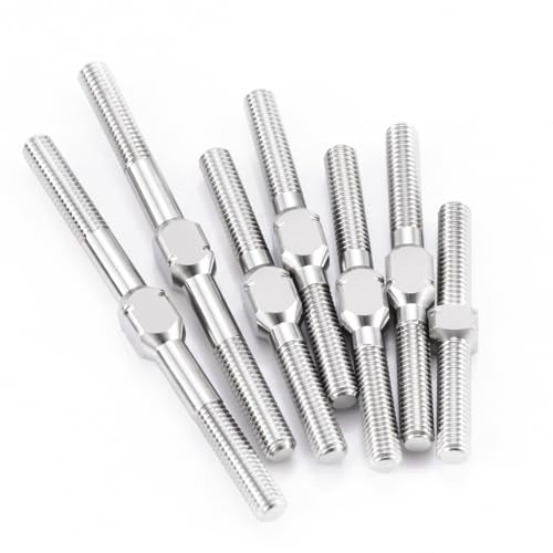 7PCS RC Titanium Turnbuckles Set Complete Turnbuckles Camber Link Toe Link Set for 1/10 Team Associated RC10CC RC Car Upgrades Parts Accessories