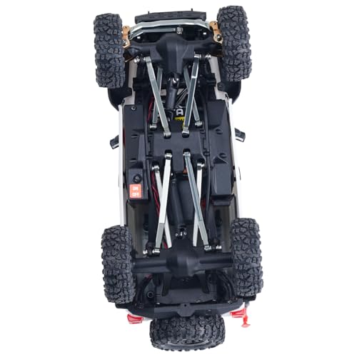 DJX 10PCS Aluminum High Clearance Links Set Front & Rear Link with Steering Link Suitable for Axial SCX30 Upgrades Parts (Titanium) - color: Titanium