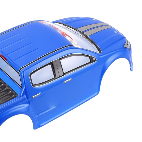 Drfeify 1/10 RC Car Shell, PVC Remote Control Truck Body Shell Cover Spare Part for 26cm Wheelbase (Blue) - color: Blue