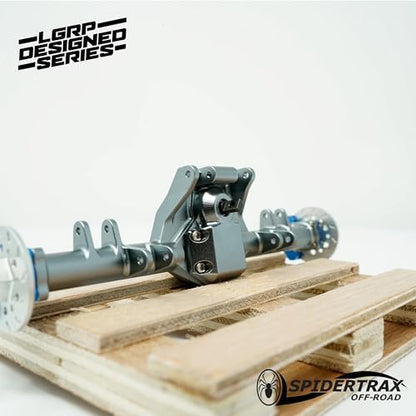 LGRP Little Guy Racing Parts RC Car Truck SCX24 1/24 Spider 9™ Signature Series Rear AXLE Compatible with Comp Frame Kit, Elimator Frame Kit, Ripper Chassis Kit LGS9002