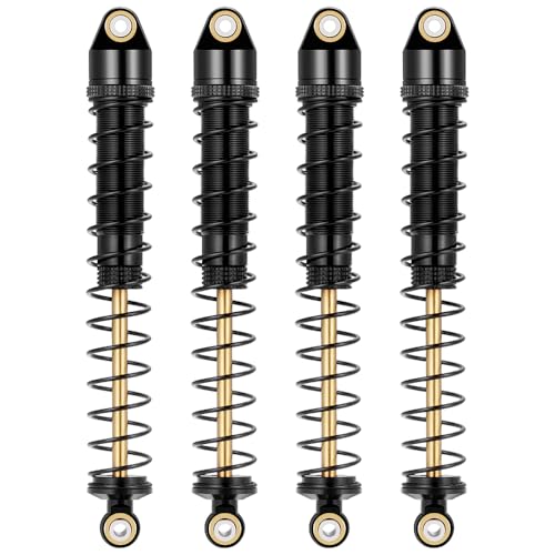 MOHERO 4Pcs RC Oil Filled Shocks - 80/90/100/110/120mm Shock Absorbers Kit for Most 1/10 RC Crawlers Like Axial SCX10 II III D90 CC01 Gen7 Gen8 CC01 Wraith RR10, etc (110MM) - size: 110MM