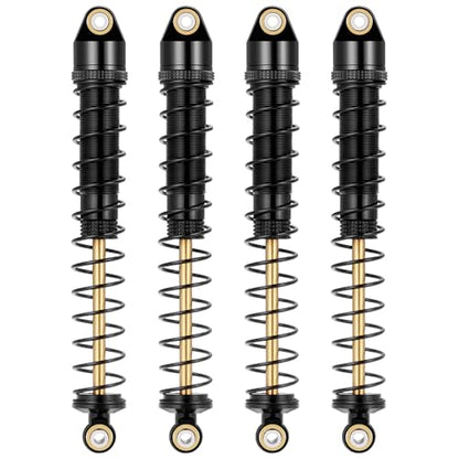 MOHERO 4Pcs RC Oil Filled Shocks - 80/90/100/110/120mm Shock Absorbers Kit for Most 1/10 RC Crawlers Like Axial SCX10 II III D90 CC01 Gen7 Gen8 CC01 Wraith RR10, etc (110MM) - size: 110MM