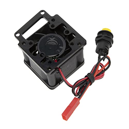 DKKY Sledge 1/8 RC Car 4028 Motor Cooling Fan Heatsink with 21000 RPM for Traxxas Sledge 1/8 Scale 4WD Monster Trcuck, Black - color: Black