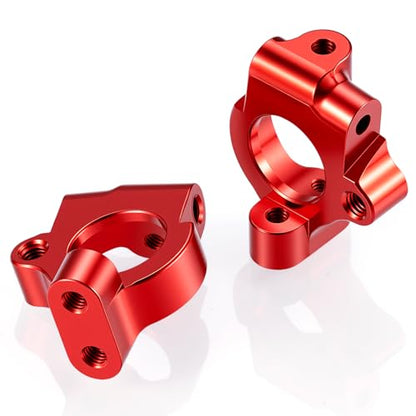 Aluminum Alloy Steering Knuckles Base Caster Blocks C Hubs Carrier Compatible with Tamiya VX01 1/10 RC Drift Car Upgrades Parts (Red) | Premium durable aluminum Performance Upgrade Simple Installation High precision CNC machined - color: Red