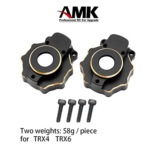 Brass Steering Knuckle Portal Cover Steering Carrier Brass Counter Weight Axle Housing for 1/10 RC Crawler Car TRX4 TRX6 Upgrade Parts - color: C