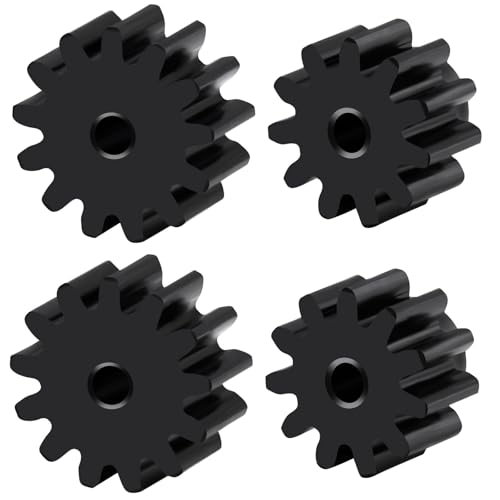 4Pack Hard Plastic Upgrade Pinion Gear Set Motor Gears 11T 13T 0.5M 2mm Shaft Compatible with Losi 1:24 Micro-B 2WD Buggy Upgrades Parts