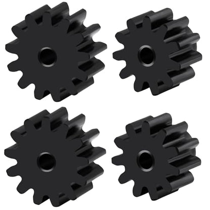 4Pack Hard Plastic Upgrade Pinion Gear Set Motor Gears 11T 13T 0.5M 2mm Shaft Compatible with Losi 1:24 Micro-B 2WD Buggy Upgrades Parts