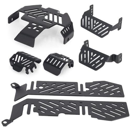TRX4 Armor Kit,1/10 RC Chassis Armors Set Skid Plate for TRAXXAS TRX-4 Sport Bronco K5 Blazer Defender Body Link Shock Axle Protector (7)