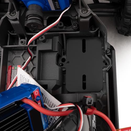 Electronic Mount Plate ESC Receiver Tray for Tra-xxas Mini Maxx | 4WD RTR Brushless Monster Truck 1/16 RC Car Upgrades Aluminum Black - color: Black