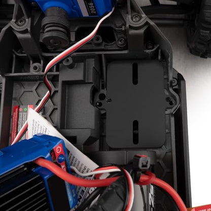 Electronic Mount Plate ESC Receiver Tray for Tra-xxas Mini Maxx | 4WD RTR Brushless Monster Truck 1/16 RC Car Upgrades Aluminum Black - color: Black