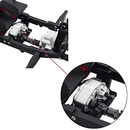Metal D90 Single Speed Transmission Gearbox with Clockable Motor for 1/10 RC Crawler RC4WD Gelande II FJ40 G2 D110 DefenderTF2 (Transfer Case) - color: Transfer Case