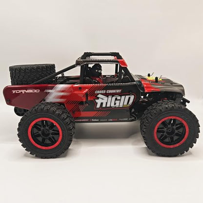 1/14 RC Car Off Road RC Truck 4x4 Remote Control Car High Speed 30+MPH | Hobby Buggy 4WD All Terrain 390 Brushed Motor Full Proportional Metal Chassis Ball Bearing Adult