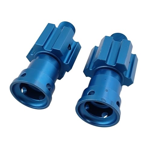 10mm Aluminum Widened Wheel Hex Nut & Axle Set for 1/5 X-MAXX 8S (Blue) | 77086-4,7768 7756,Upgrade Parts,High Strength,CNC Machined,Precision Fit,Wear Resistant,Heavy Duty - color: Blue