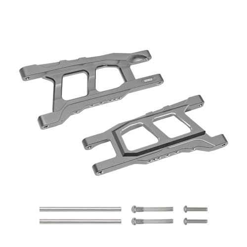 Aluminum Suspension A Arms for 1/10 Traxxas Rustler Slash Stampede Hoss 4WD 4x4 Upgrade Parts Replacement of Part 3655 (Titanium) - color: Titanium
