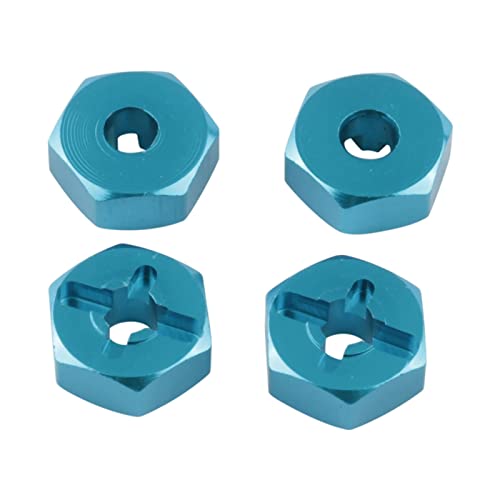7mm to 12mm Wheel Drive Hex Convert Adapters, Set of 4 | Axle Shaft, Lock Nuts, Wrench, For 1/18 WLtoys A949 A959 A969 A979 K929 RC Cars, Upgrade to 1/10 Wheel