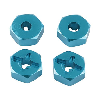 7mm to 12mm Wheel Drive Hex Convert Adapters, Set of 4 | Axle Shaft, Lock Nuts, Wrench, For 1/18 WLtoys A949 A959 A969 A979 K929 RC Cars, Upgrade to 1/10 Wheel
