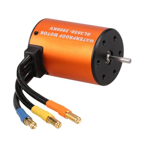 GoolRC Brushless Motor Upgrade Waterproof 3650 3900KV Brushless Motor with 60A ESC Combo Set for 1/10 RC Car Truck