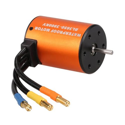 GoolRC Brushless Motor Upgrade Waterproof 3650 3900KV Brushless Motor with 60A ESC Combo Set for 1/10 RC Car Truck