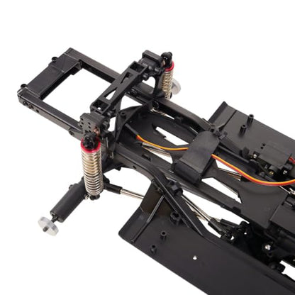 1/10 RC Crawler 313mm Chassis Kit, DIY Rolling Frame Assembly with 2-Speed Gearbox, 35T 550 Motor, Axles and Links for RC Crawler Build (Without Wheels)